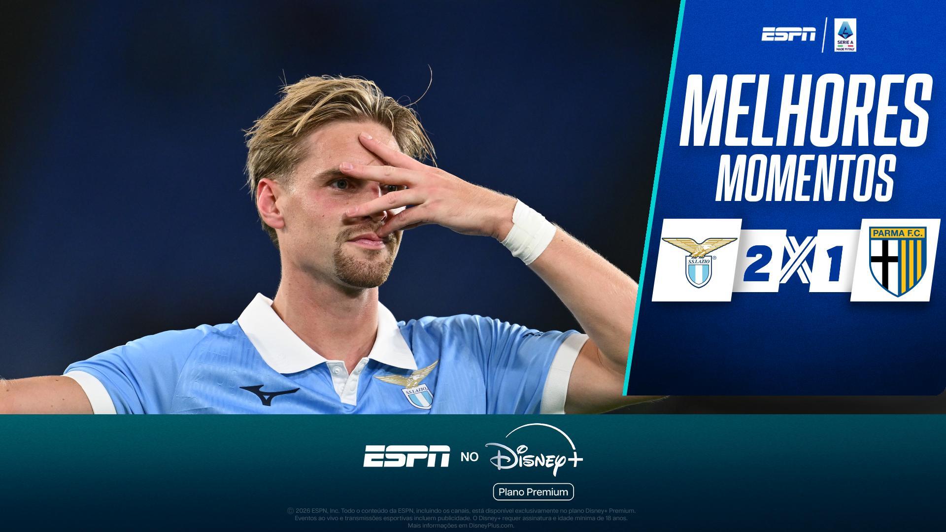 Lazio vence Parma e assume a liderança provisória do Campeonato Italiano; VEJA melhores momentos