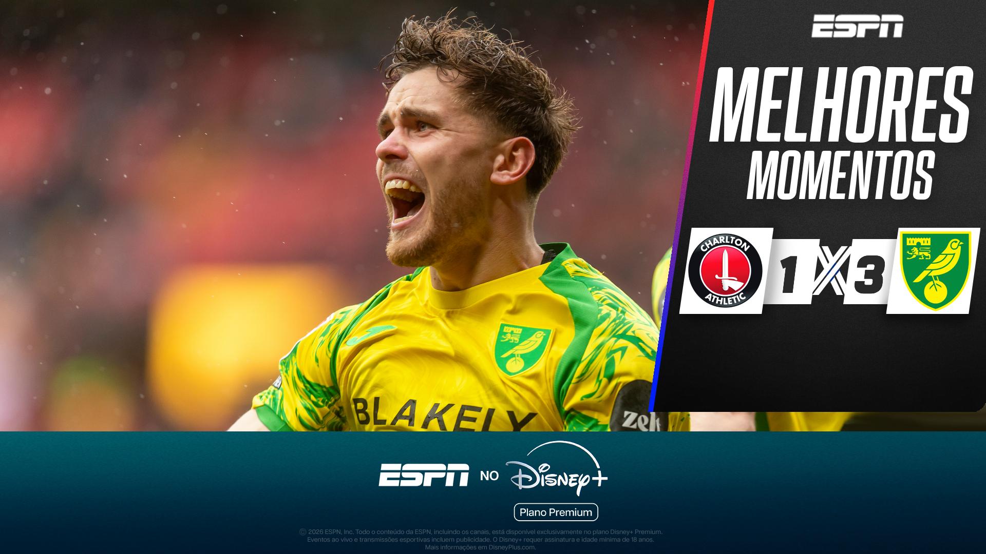 Norwich vence Charlton na Championship e respira aliviado após sequência ruim; VEJA melhores momentos
