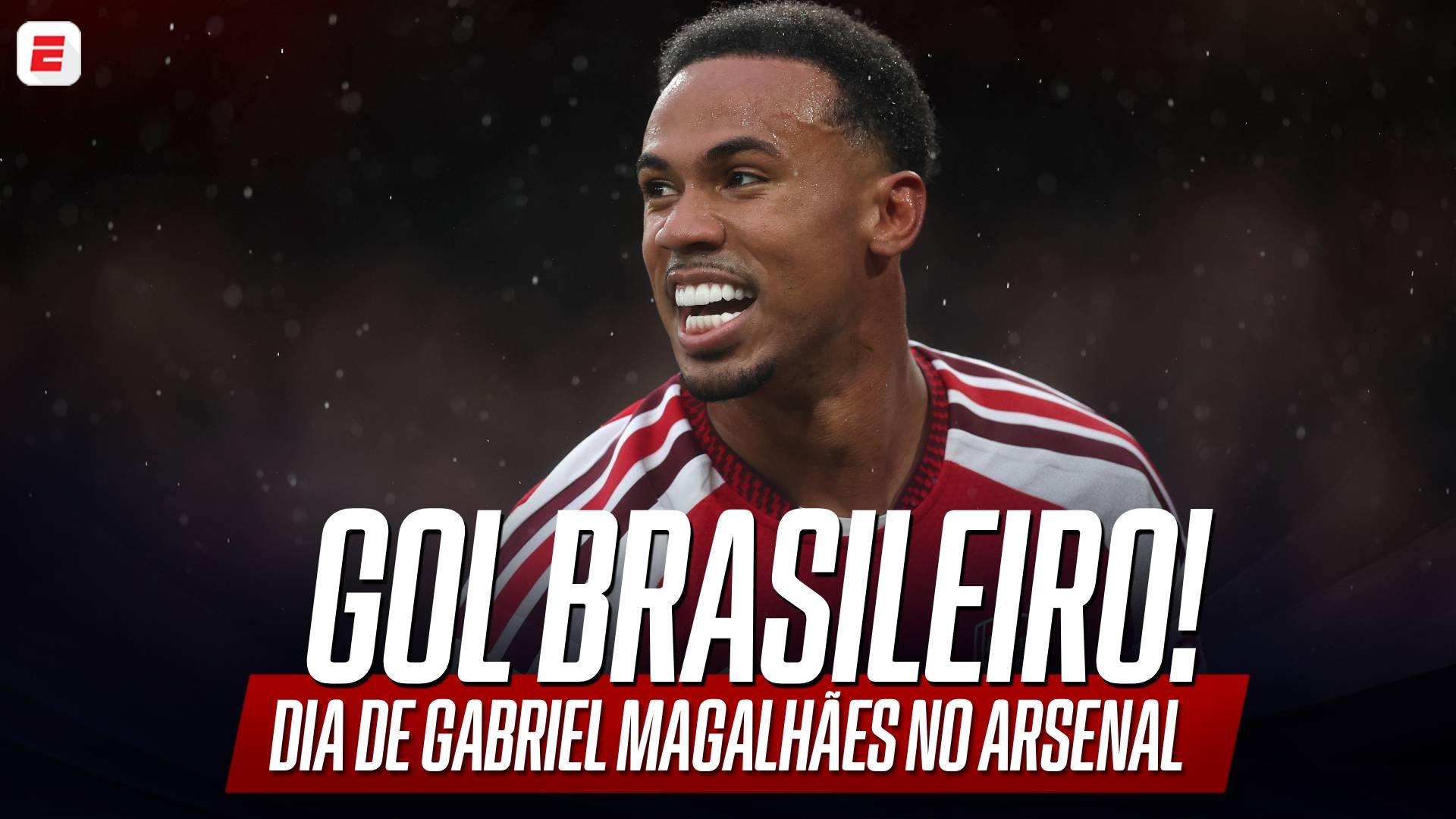 Brilha, Gabriel Magalhães! O gol de brasileiro que embalou Arsenal na briga pela liderança da Premier League
