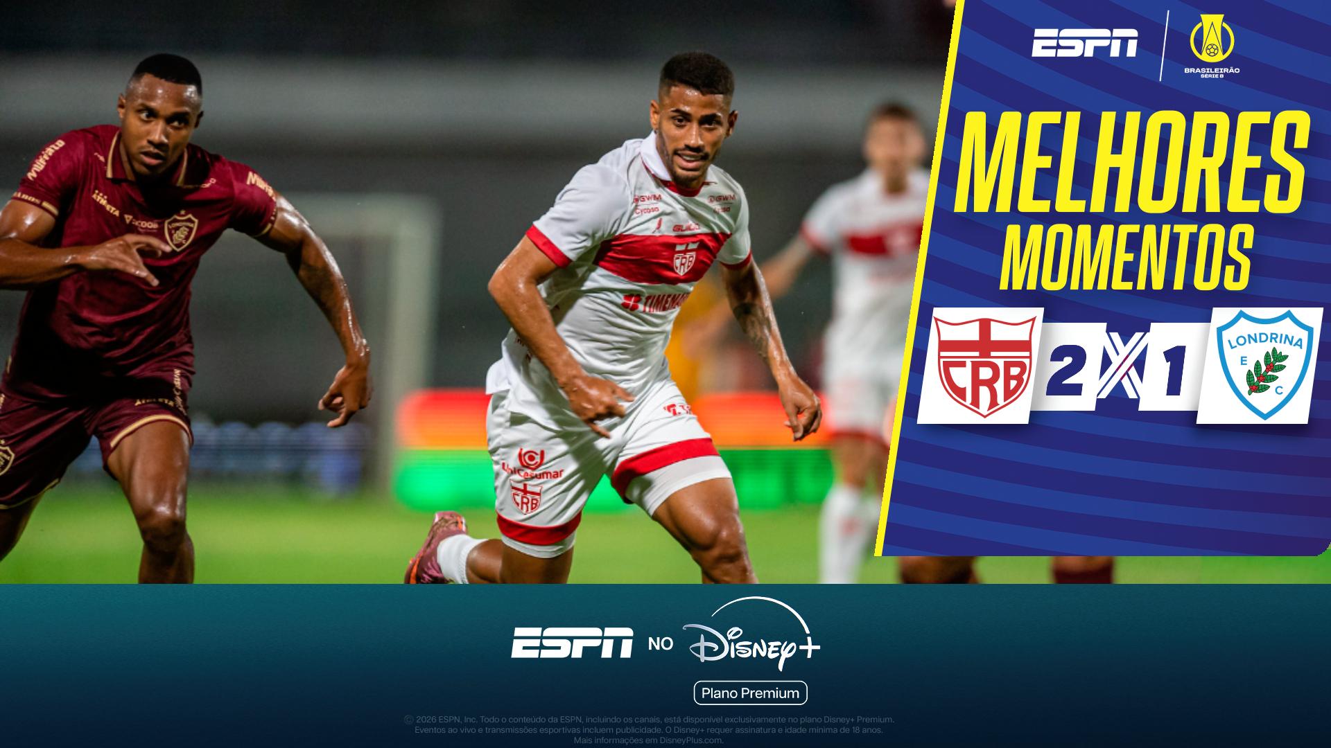 CRB marca golaço 'nível Puskás', alimenta sonho de acesso e rebaixa o Londrina para a Série C; veja como foi