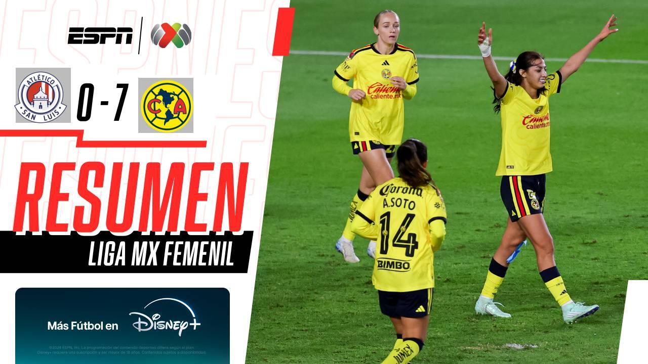 ¡Goleada histórica del América sobre las potosinas! | A. San Luis 0 América 7