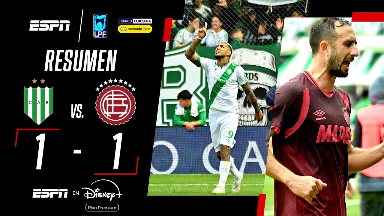 Banfield y Lanús igualaron 1-1 en el Clásico del Sur