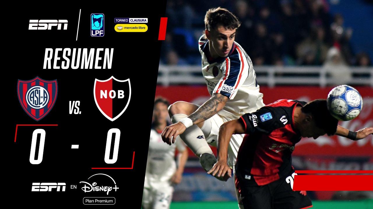 San Lorenzo y Newell's igualaron sin goles en el Torneo Clausura