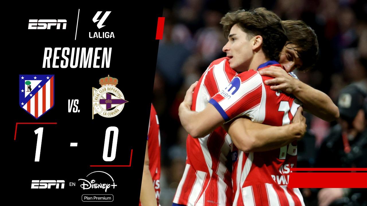 ¡Julián Álvarez marcó y le dio el triunfo al Atlético Madrid ante el Deportivo La Coruña!