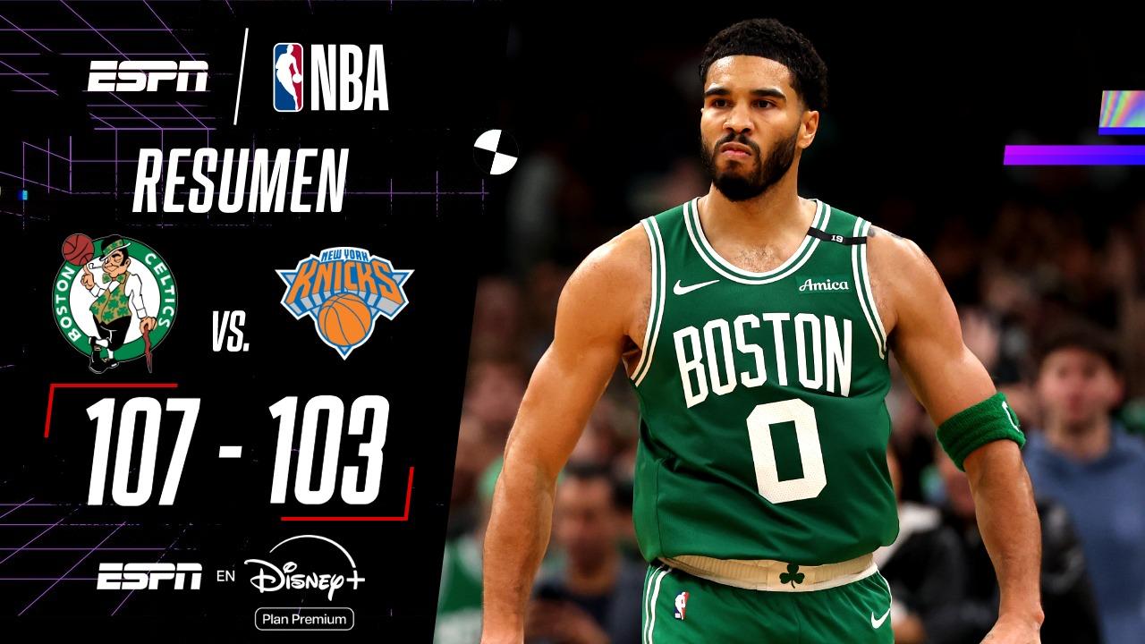 Boston superó a los últimos campeones: fue 107 a 103 frente a los Knicks