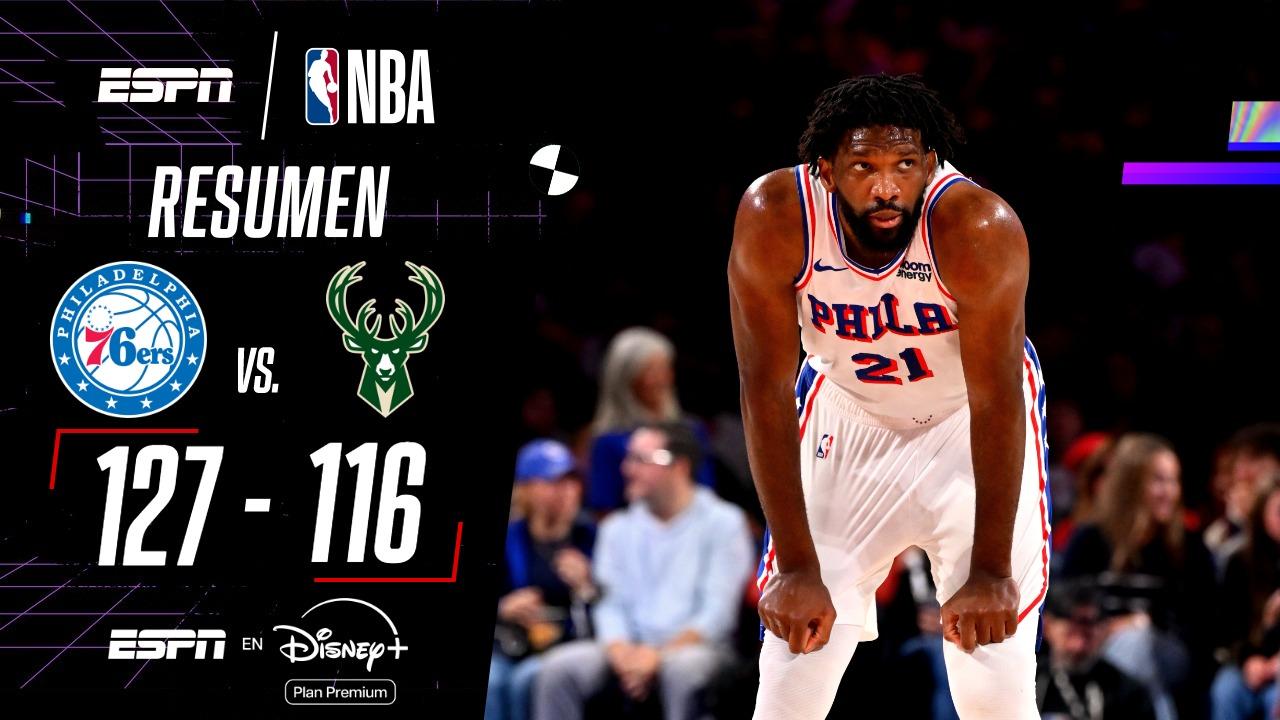 ¡Sin LeBron James, Philadelphia venció a los Bucks y estampó su tercer triunfo al hilo!