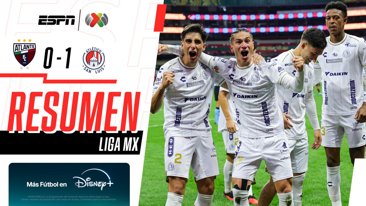 Atlético de San Luis vence 1-0 al Atlante y suma tres puntos como visitante | Resumen