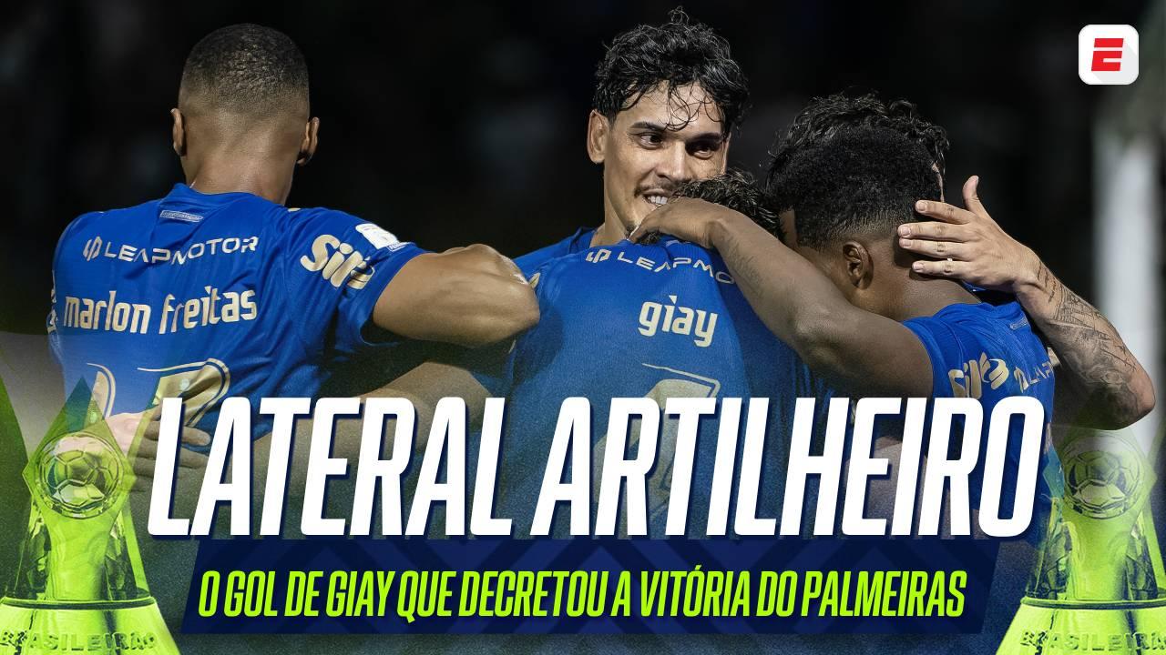 Giay brilha mais uma vez e garante vitória e liderança provisória do Palmeiras no Brasileirão; VEJA