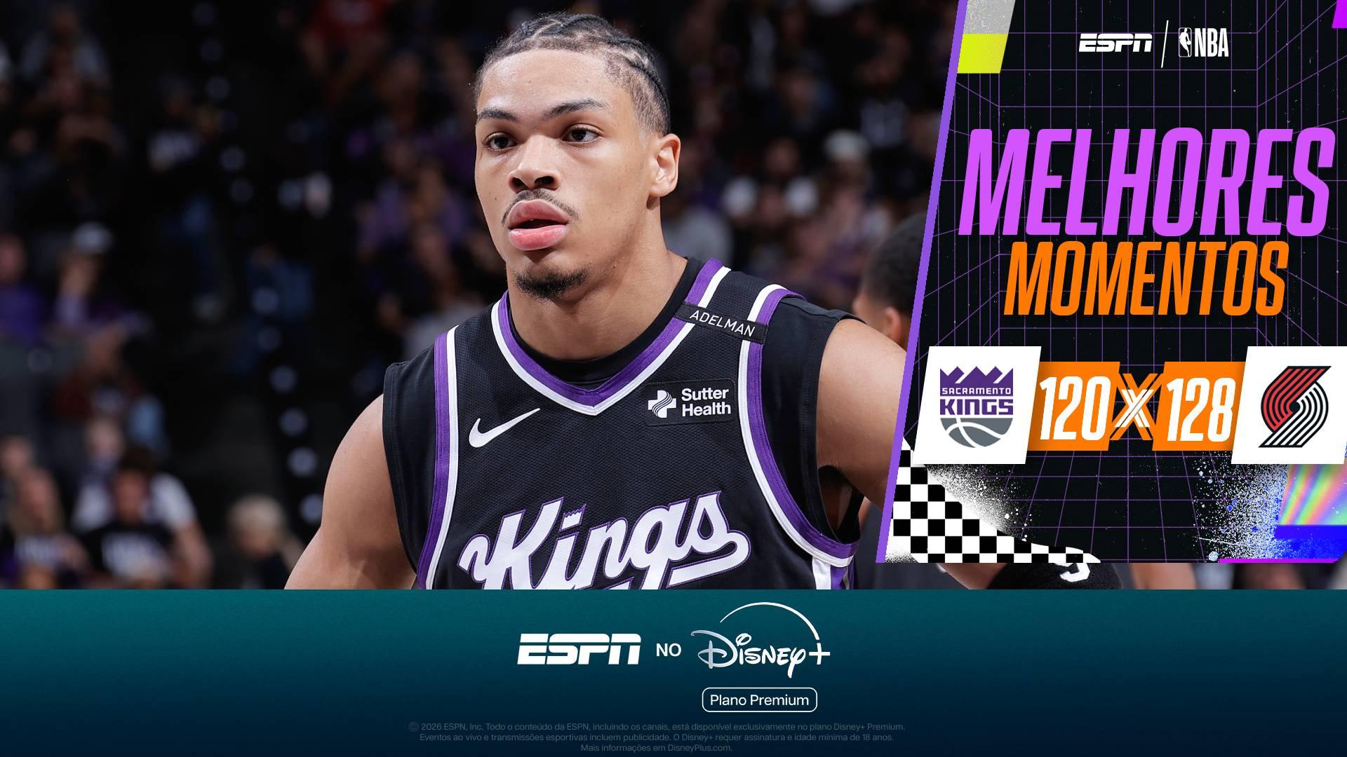 Darius Acuff Jr. anota 33 pontos, mas Kings perdem para os Trail Blazers pela NBA; VEJA os melhores momentos