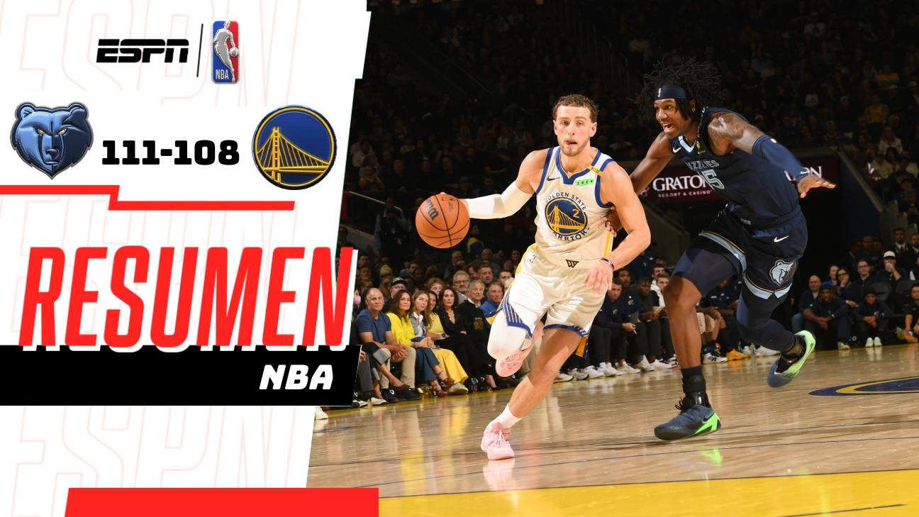Los Grizzlies firman una remontada en el último cuarto y superan 111-108 a los Warriors