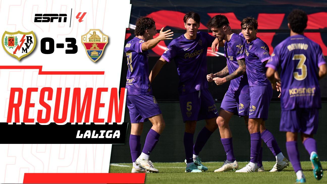 ¡Elche de Anselmi golea al Rayo y suma 3 puntos de oro!