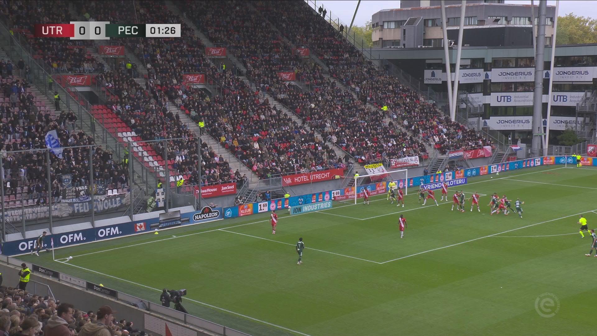 Gelijkmaker in de laatste minuten van de wedstrijd | Samenvatting FC Utrecht - PEC Zwolle
