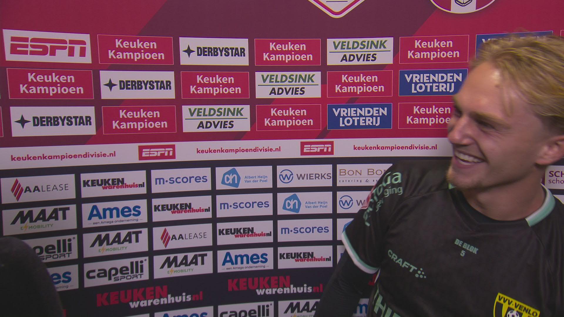 De Blok over goal uit corner: "De wind hielp wel mee"