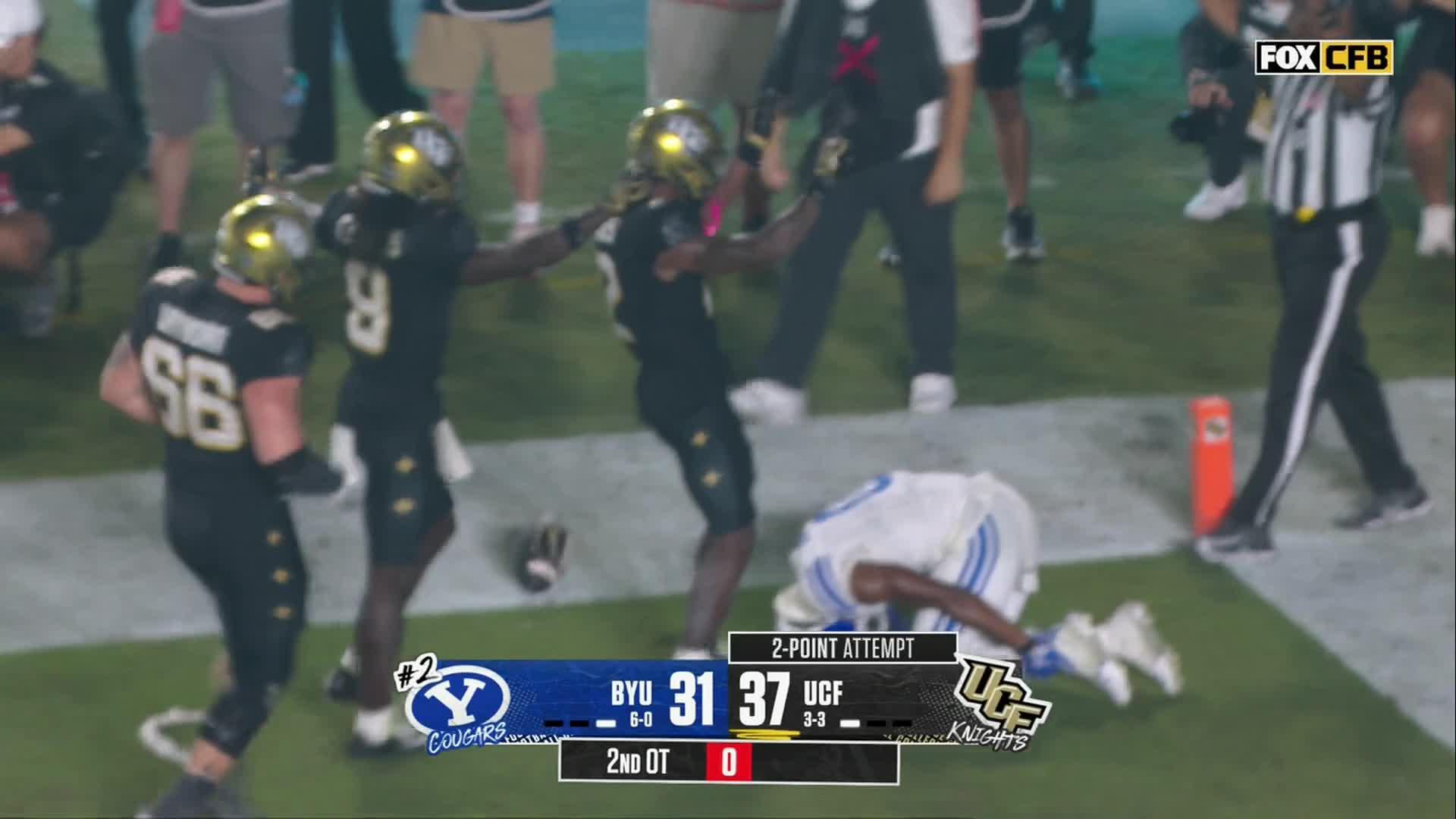 Keyone Jenkins throws TD pass in double OT and UCF knocks off No. 2 BYU 39-31