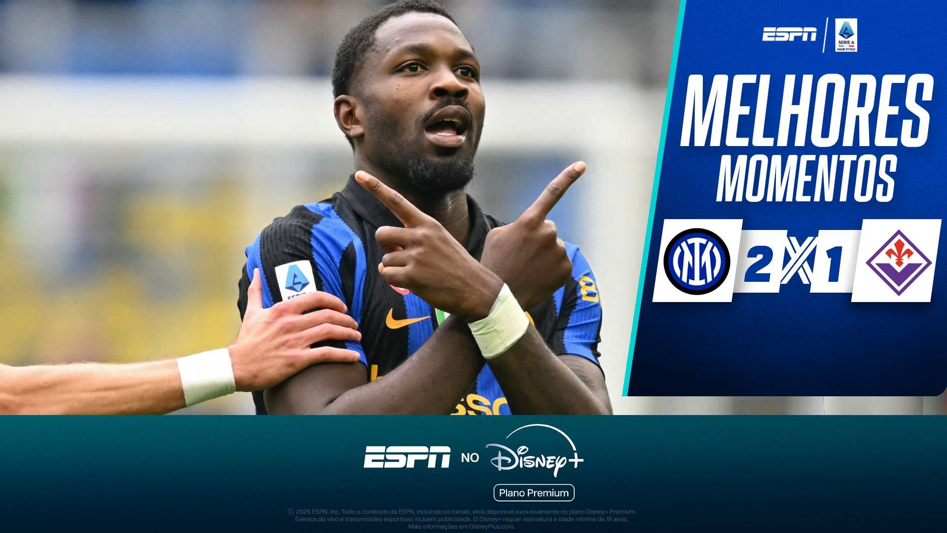 Inter de Milão supera golaço da Fiorentina e busca virada espetacular nos acréscimos do duelo no San Siro