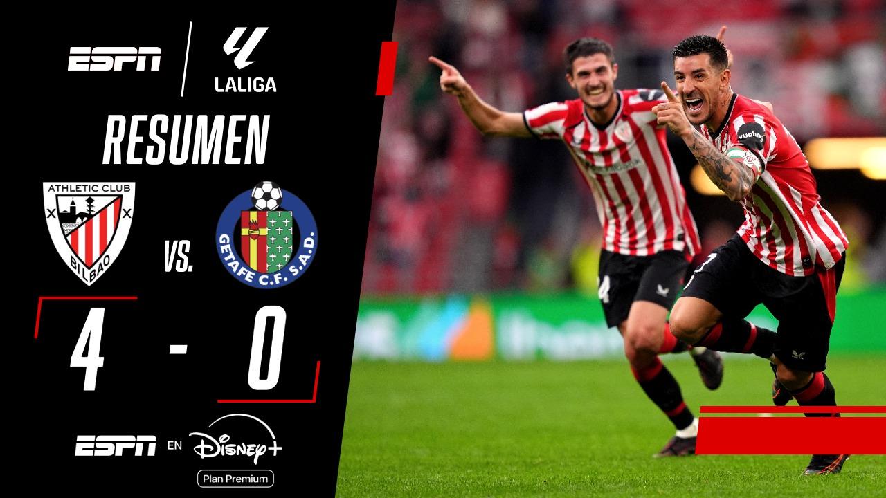 Athletic Club goleó a Getafe en un partidazo