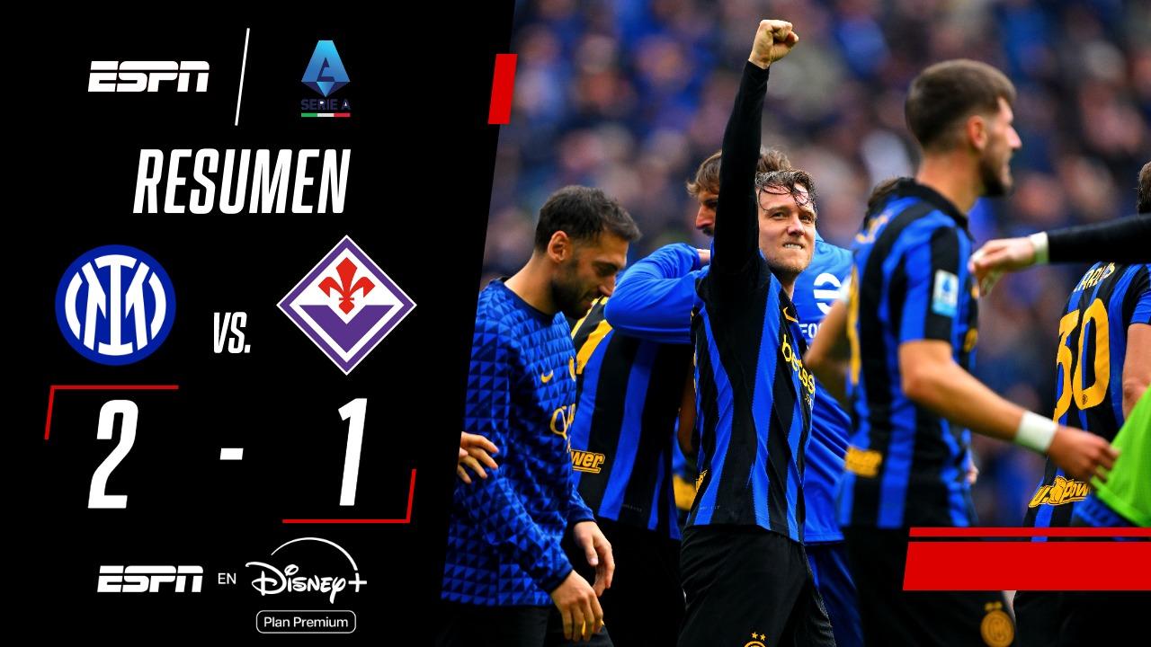 Inter venció a la Fiorentina de forma agónica y sigue en la cima de la Serie A