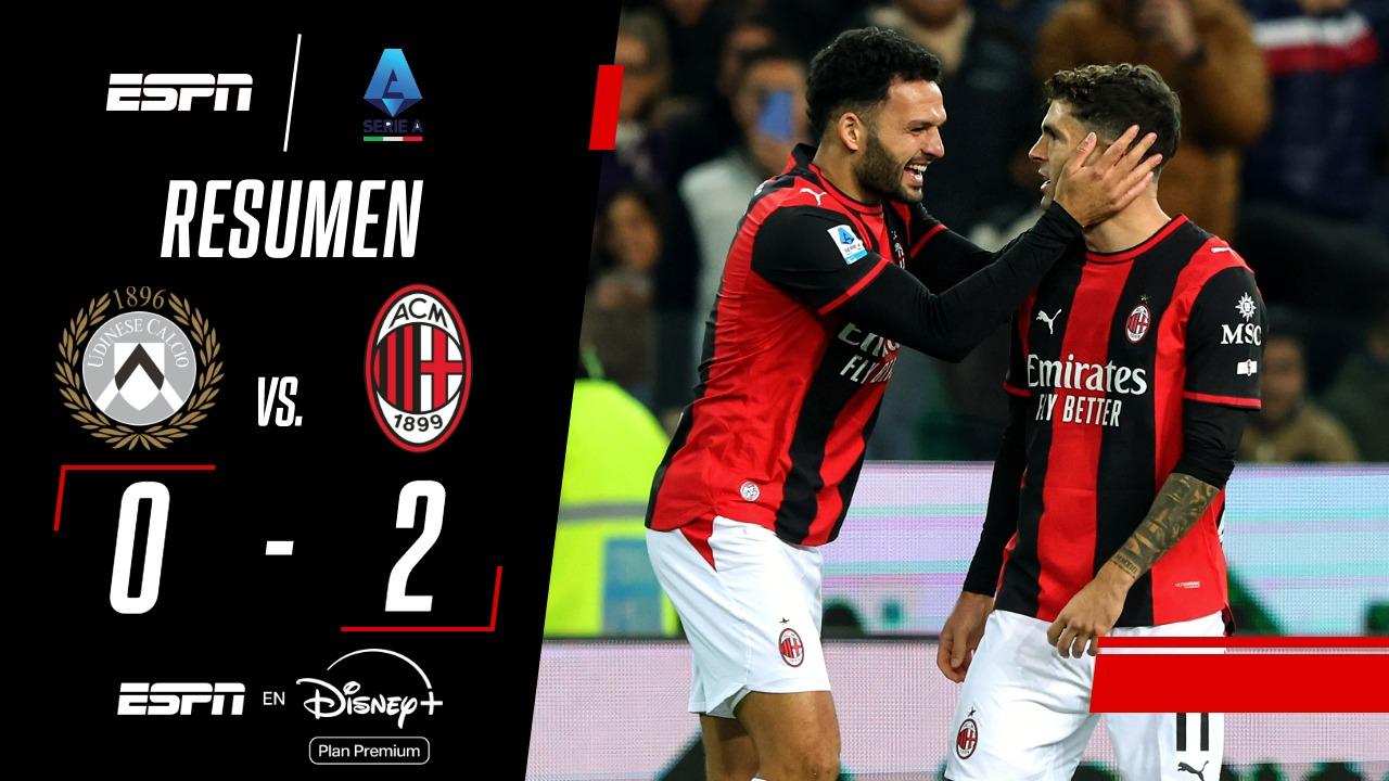 ¡Milan logró un muy buen triunfo ante Udinese!