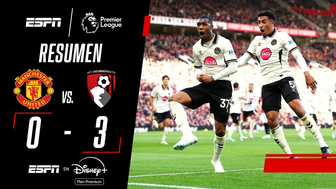 Bournemouth goleó al Manchester United y le propinó otro golpe en la Premier