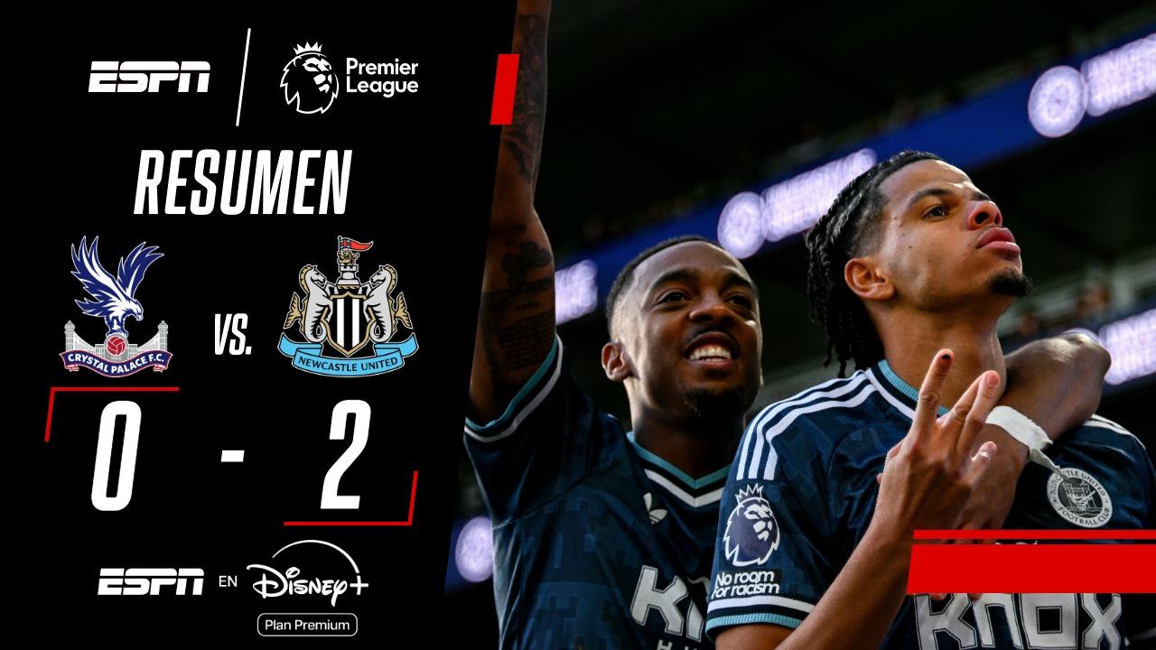 Newcastle venció 2-0 al Crystal Palace en la Premier League