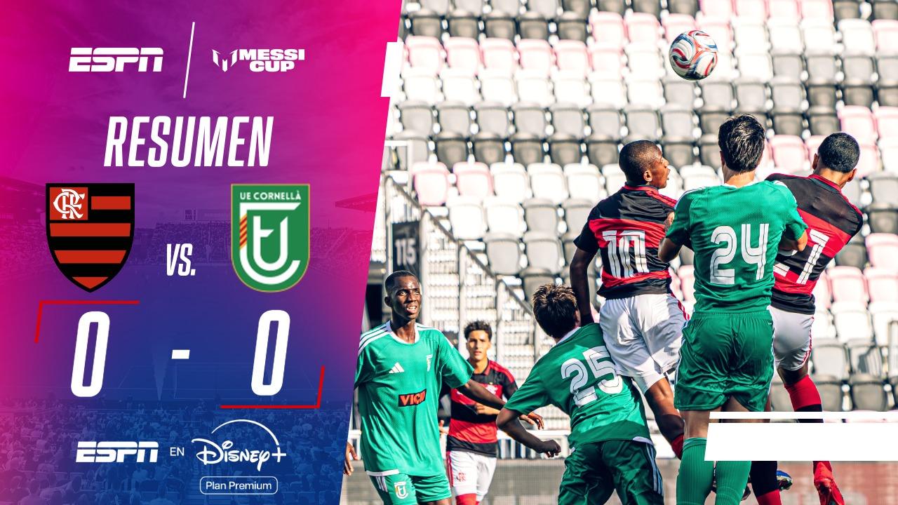 ¡Flamengo y Cornellà empataron sin goles en la Messi Cup 2026!