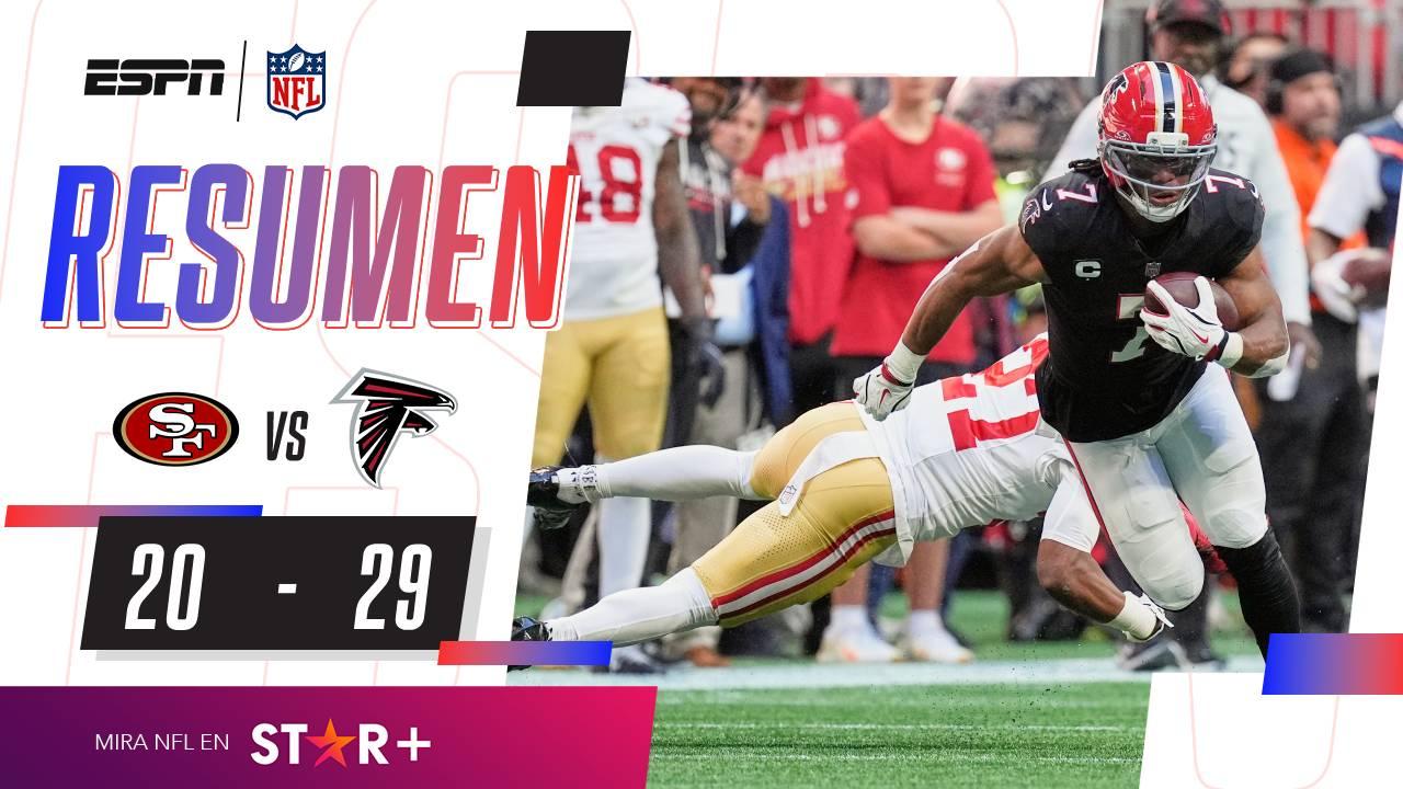 49ers pierden el invicto en casa de unos explosivos Falcons