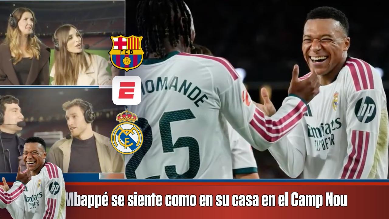 Mbappé se siente como en su casa en el Camp Nou