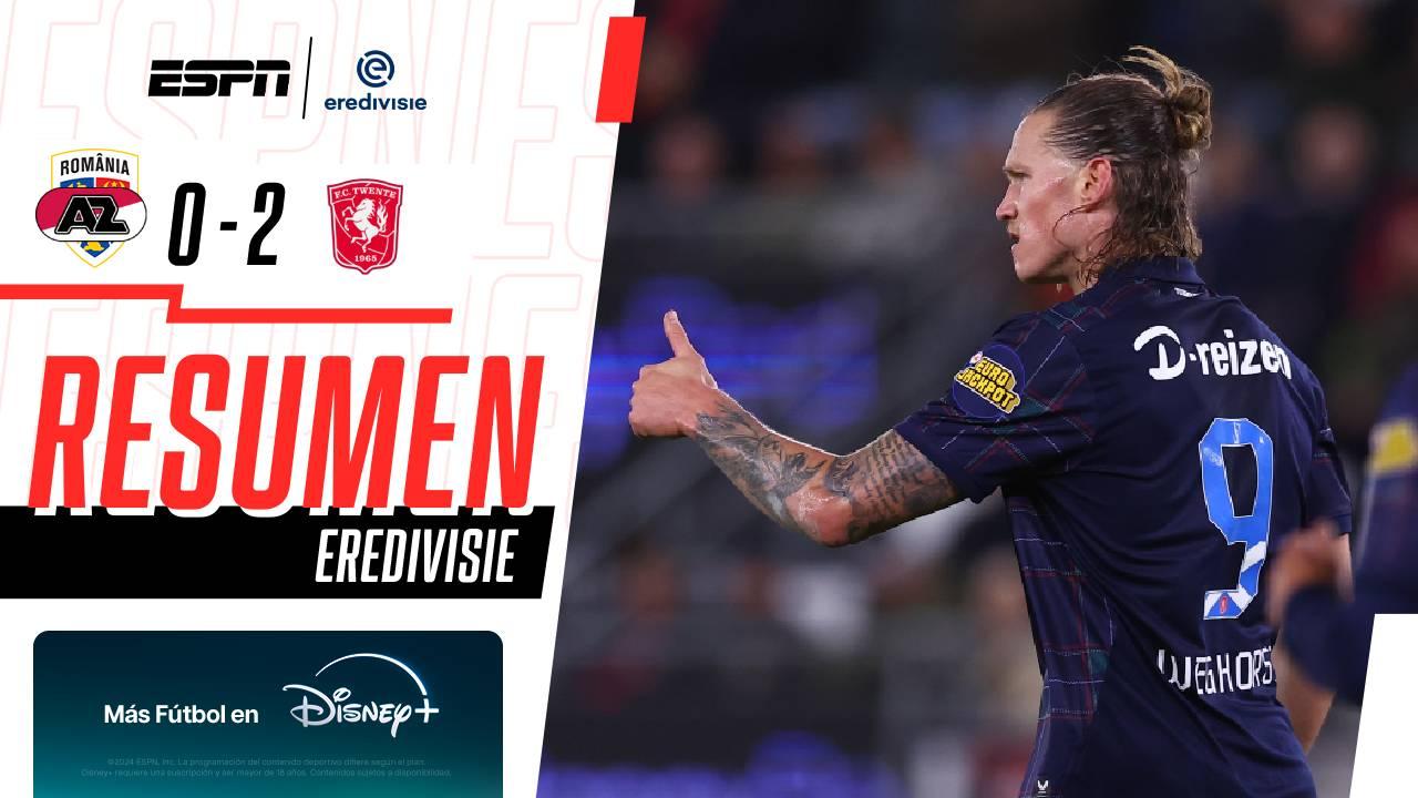 Mateo Chávez y AZ Alkmaar fueron sorprendidos en casa por Twente | Eredivisie | Resumen