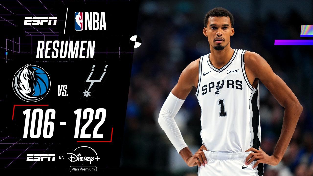 ¡Wemby pisó fuerte en Dallas y lideró el primer triunfo de San Antonio!
