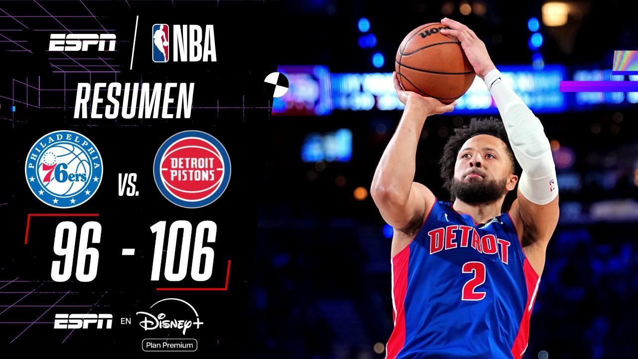 Cade Cunningham brilló y Detroit Pistons le quitó el invicto a Philadelphia 76ers