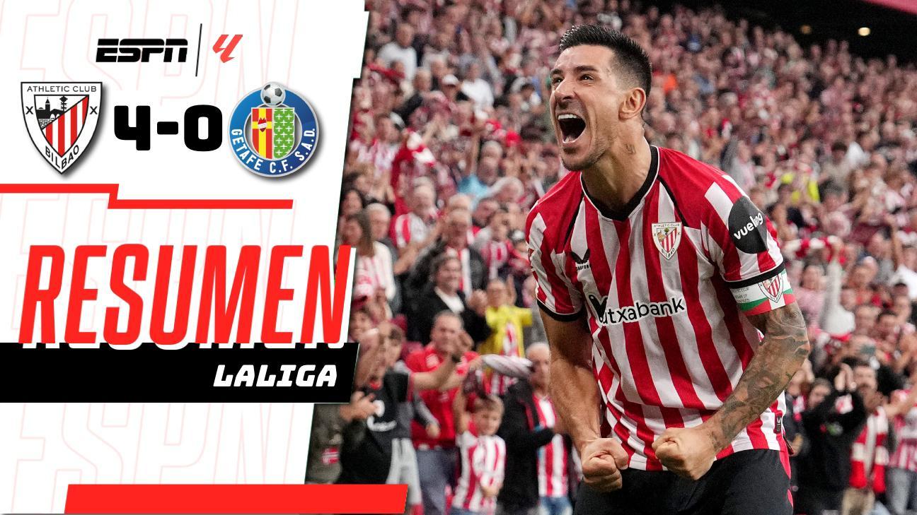 ¡El Athletic derrota 4-0 al Getafe y vuelve a la senda del triunfo!