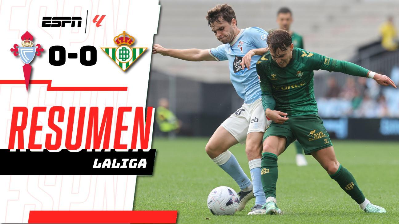 ¡Celta Vigo empata 0-0 ante el Betis!