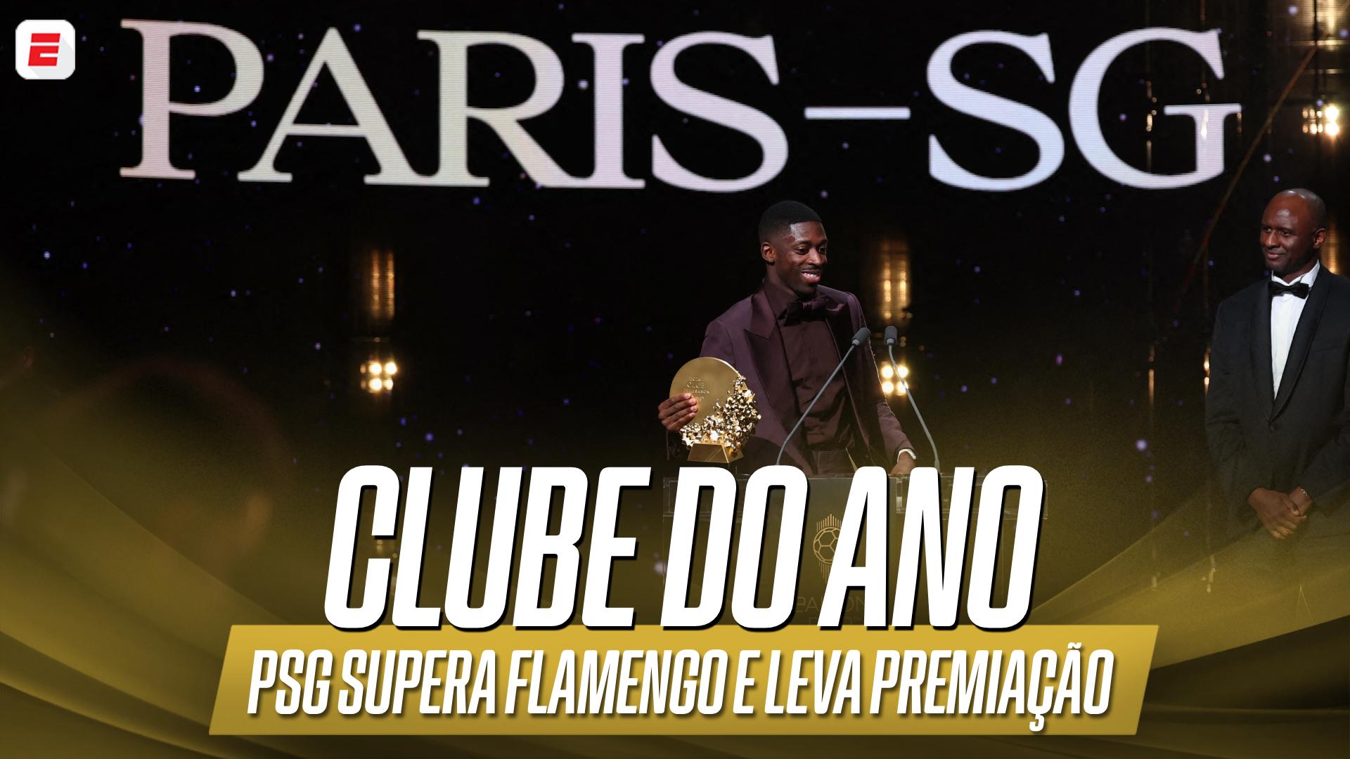 PSG supera Flamengo e vence como Clube do Ano na Bola de Ouro