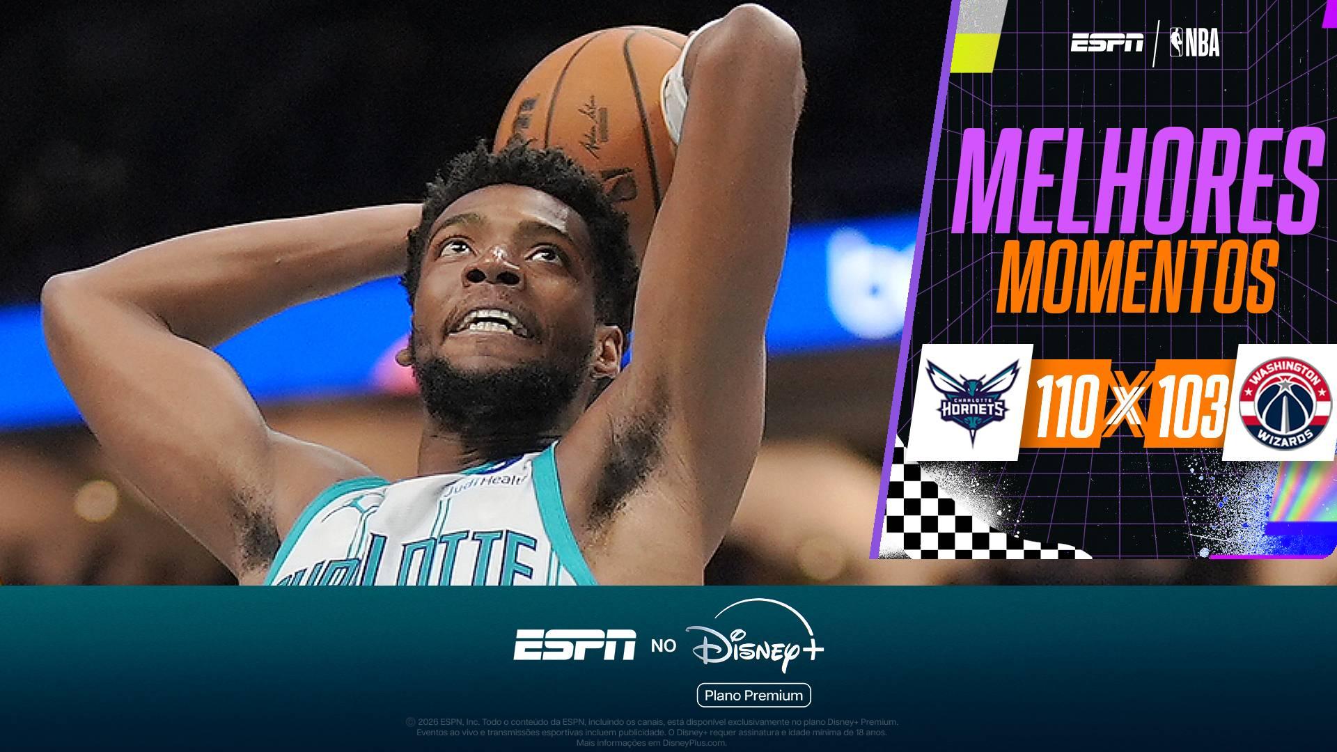 Brandon Miller bate recorde pessoal, Hornets batem os Wizards e mantêm bom início na NBA