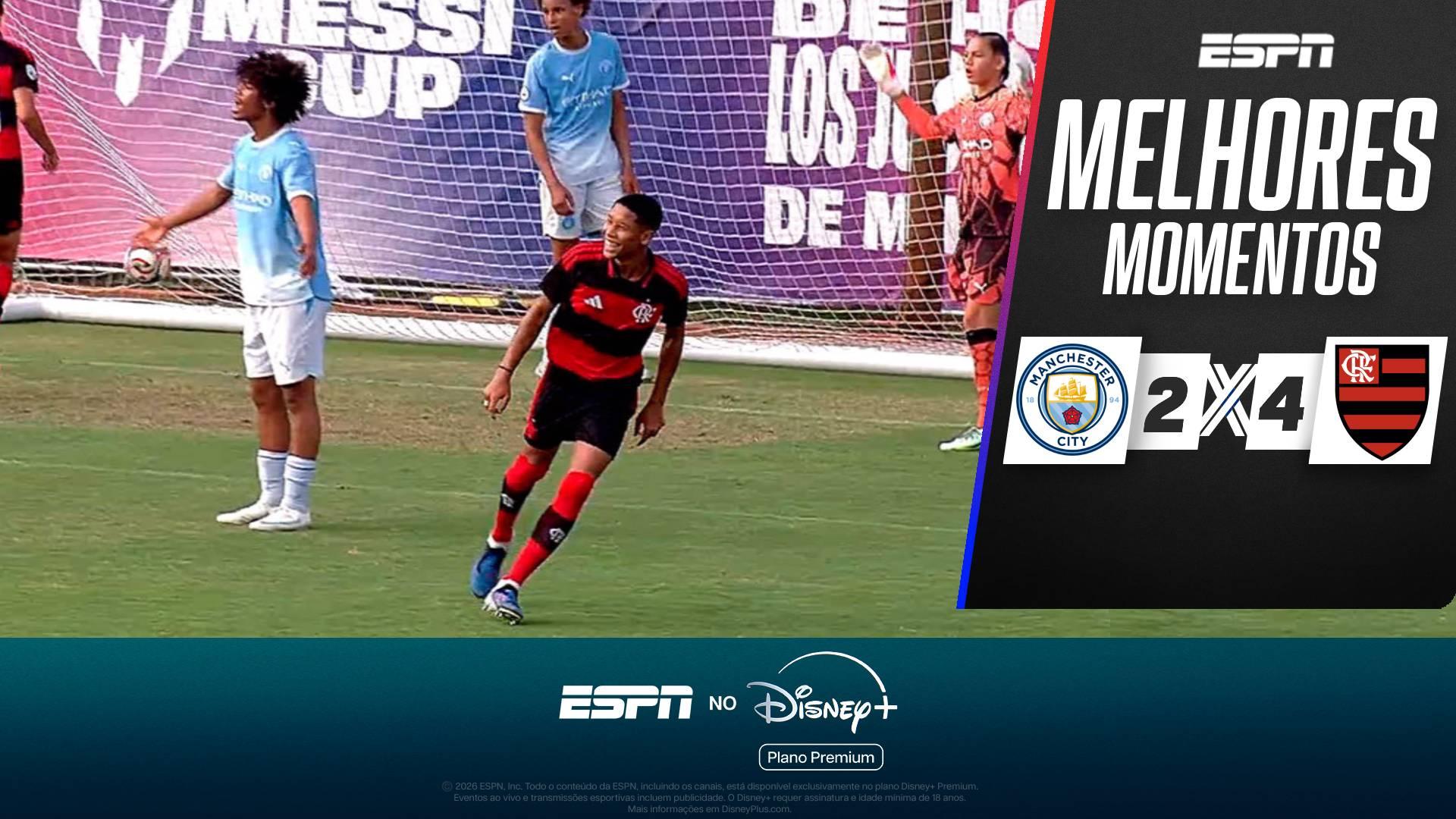 Flamengo vira contra o Manchester City com show de garotos e vence a estreia na Messi Cup; VEJA os melhores momentos