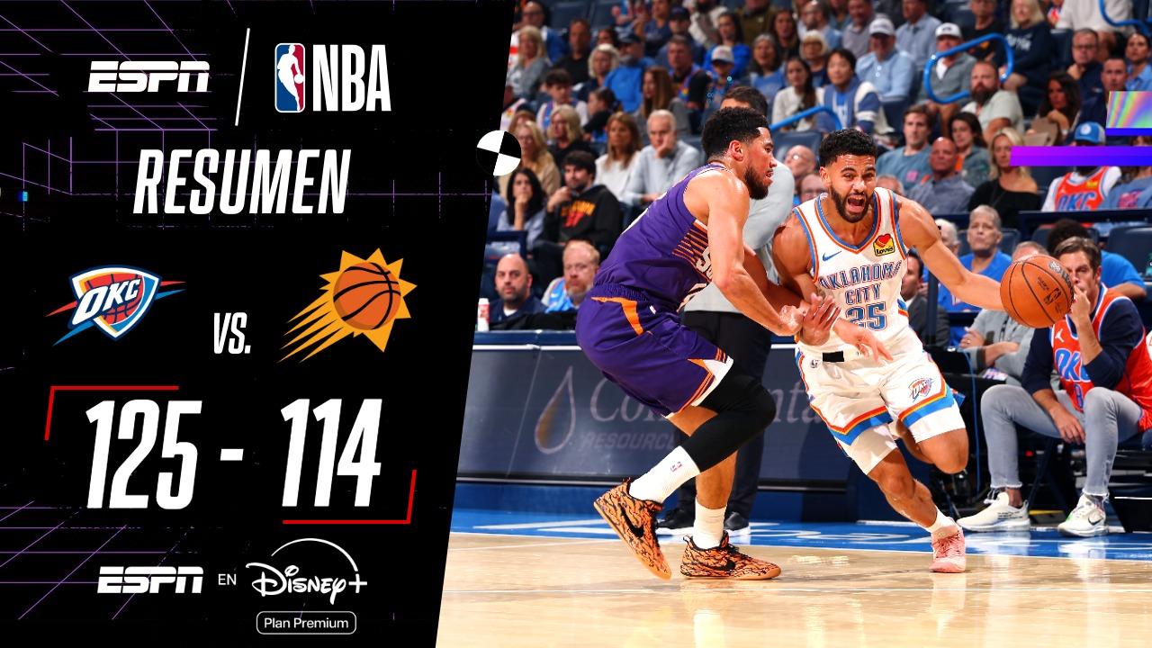 El Thunder venció 125-114 a los Suns