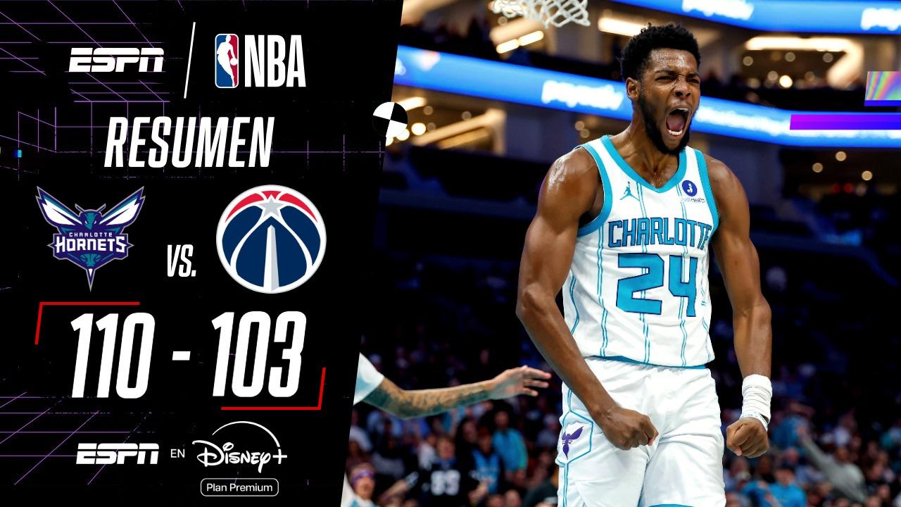 Brandon Miller brilló en el triunfo de los Hornets ante los Wizards