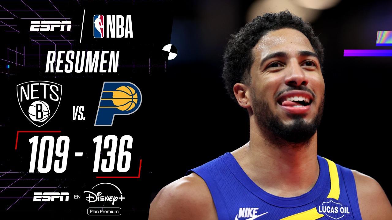 ¡Con el brillo de Haliburton, Indiana ganó y le propinó una nueva derrota a los Nets!