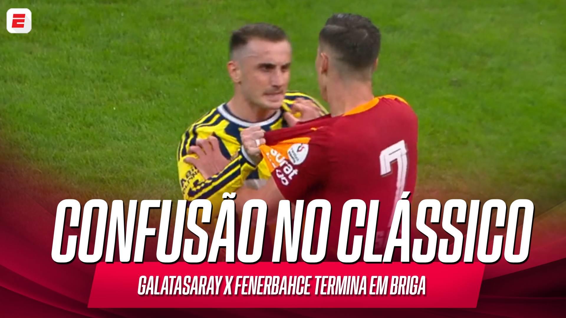 Clássico entre Galatasaray e Fenerbahçe termina em confusão e ofensas; VEJA
