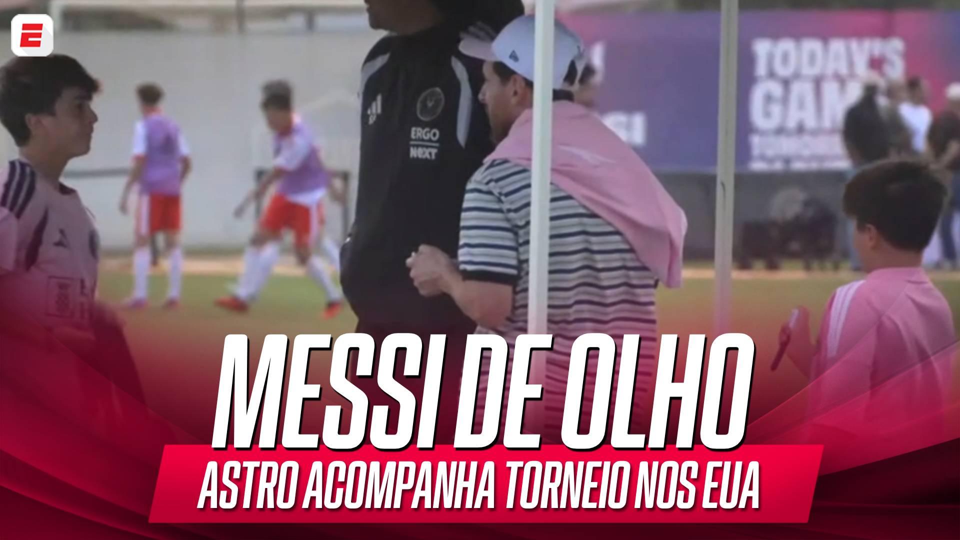 Lionel Messi acompanha vitória do Boca Juniors contra o Cornellà na Messi Cup nos Estados Unidos
