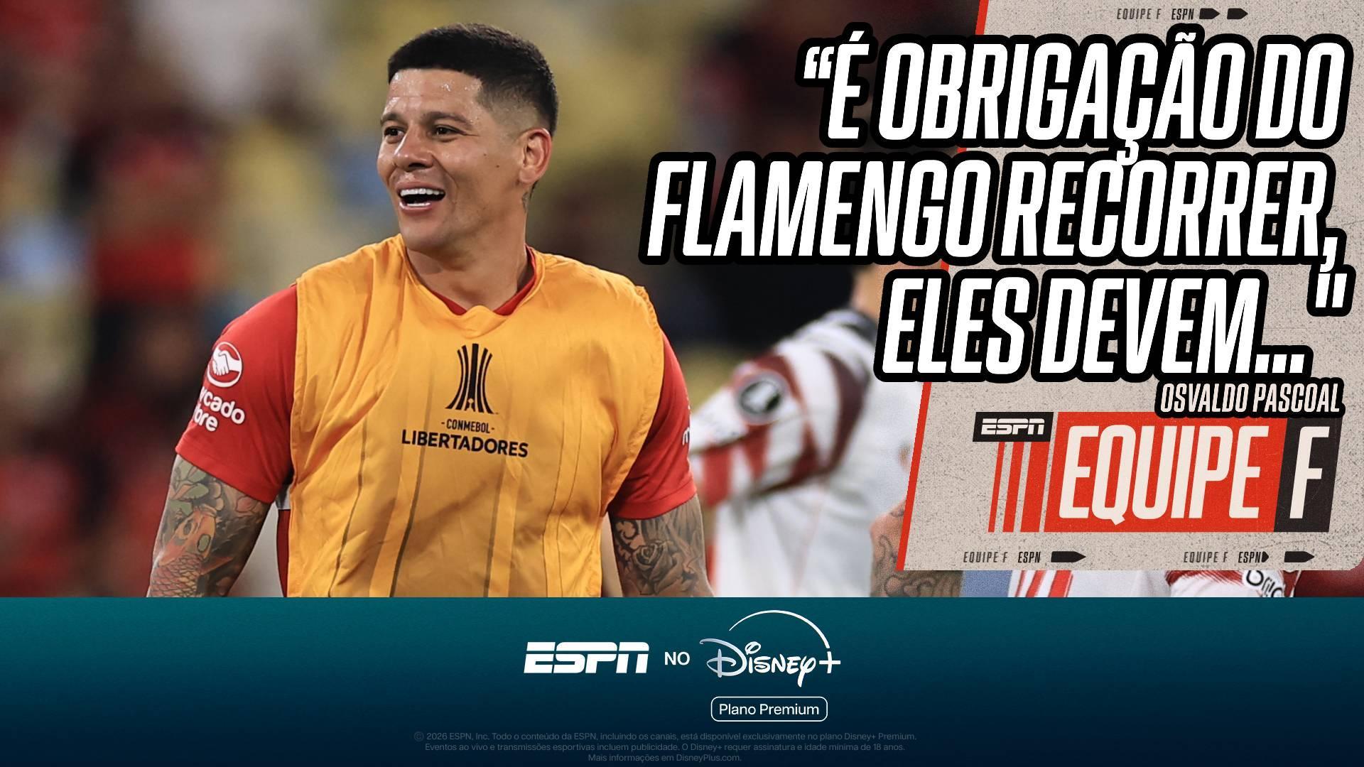 Osvaldo Pascoal diz que Flamengo está certo em contestar escalação de Rojo: 'É obrigação'
