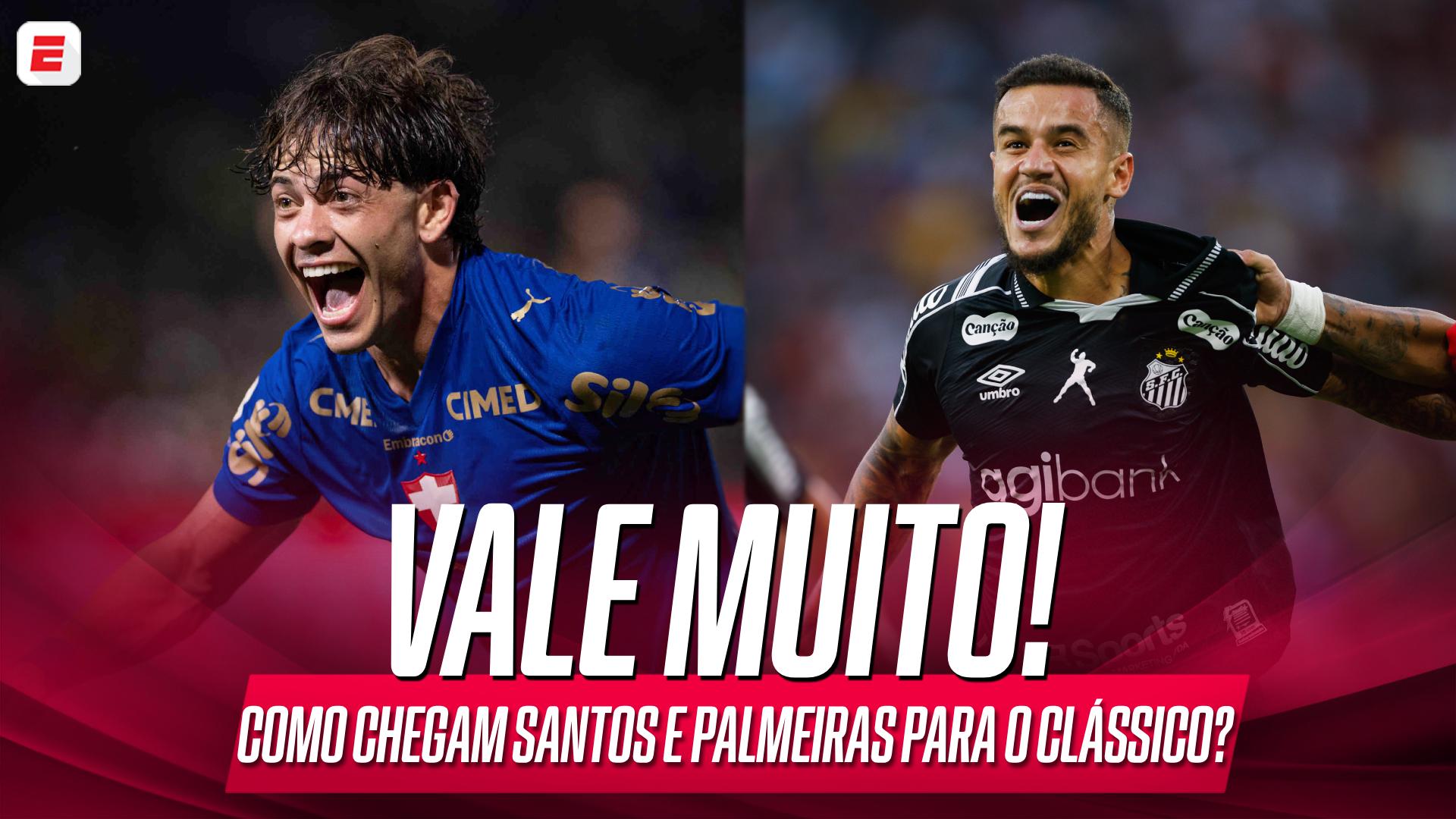 Santos com muitos desfalques e Palmeiras na briga pelo título: Como chegam as equipes para o clássico?