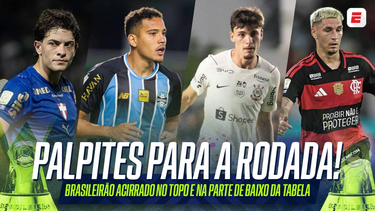Palmeiras segue colado no Flamengo pela liderança? Corinthians respira na rodada? Veja palpites ESPN para a 33ª rodada do Brasileirão