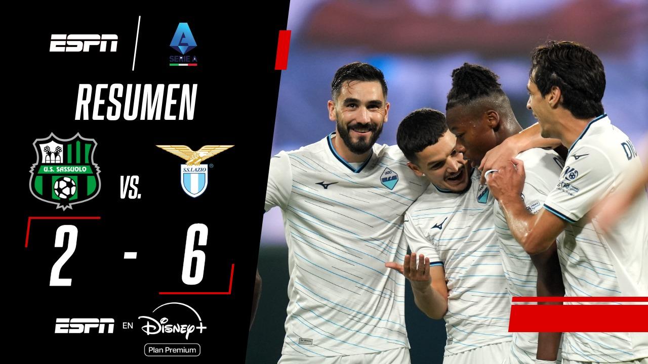 En un partido que tuvo de todo, Lazio goleó ¡6-2! al Sassuolo