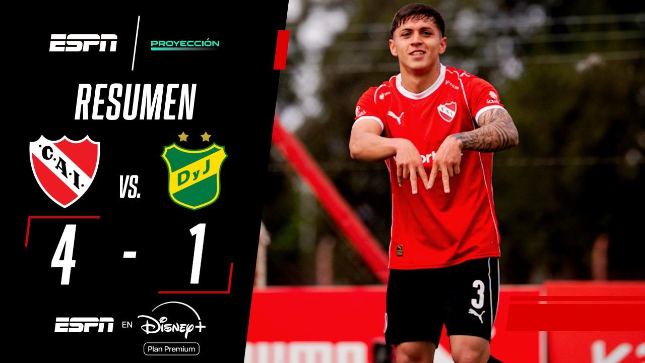 Independiente goleó a Defensa y sigue firme en el Torneo Proyección