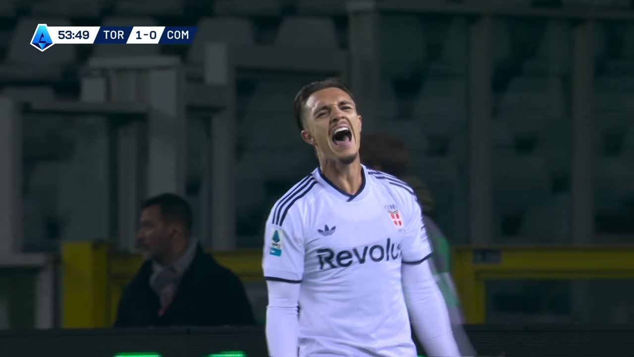 ¡Se salvó el Torino, gran jugada del Como!