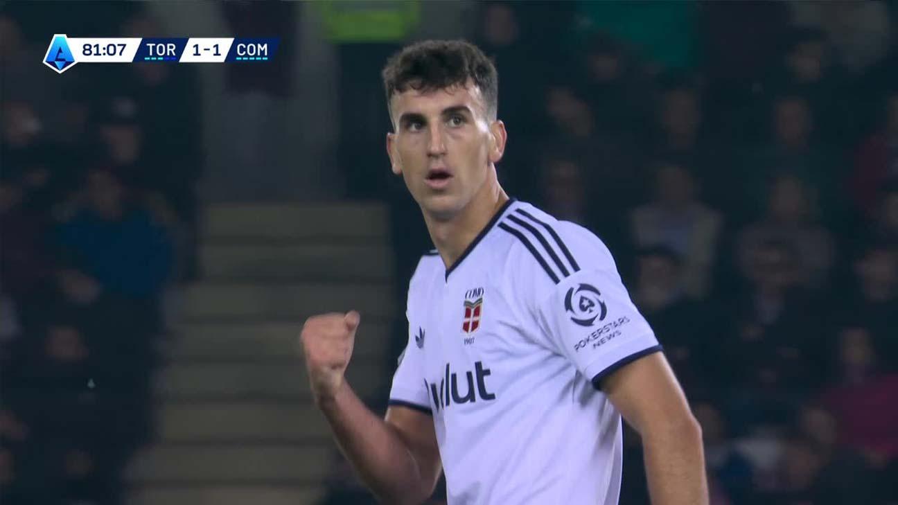 ¡Nico Paz asistió, Jacobo Ramón se sacó la mufa y Como lo igualó ante Torino!