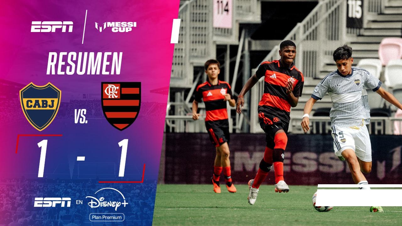 Boca y Flamengo empataron en la Messi Cup