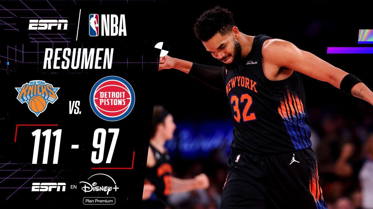 Knicks le ganaron 11-97 a los Pistons y cortaron su mala racha