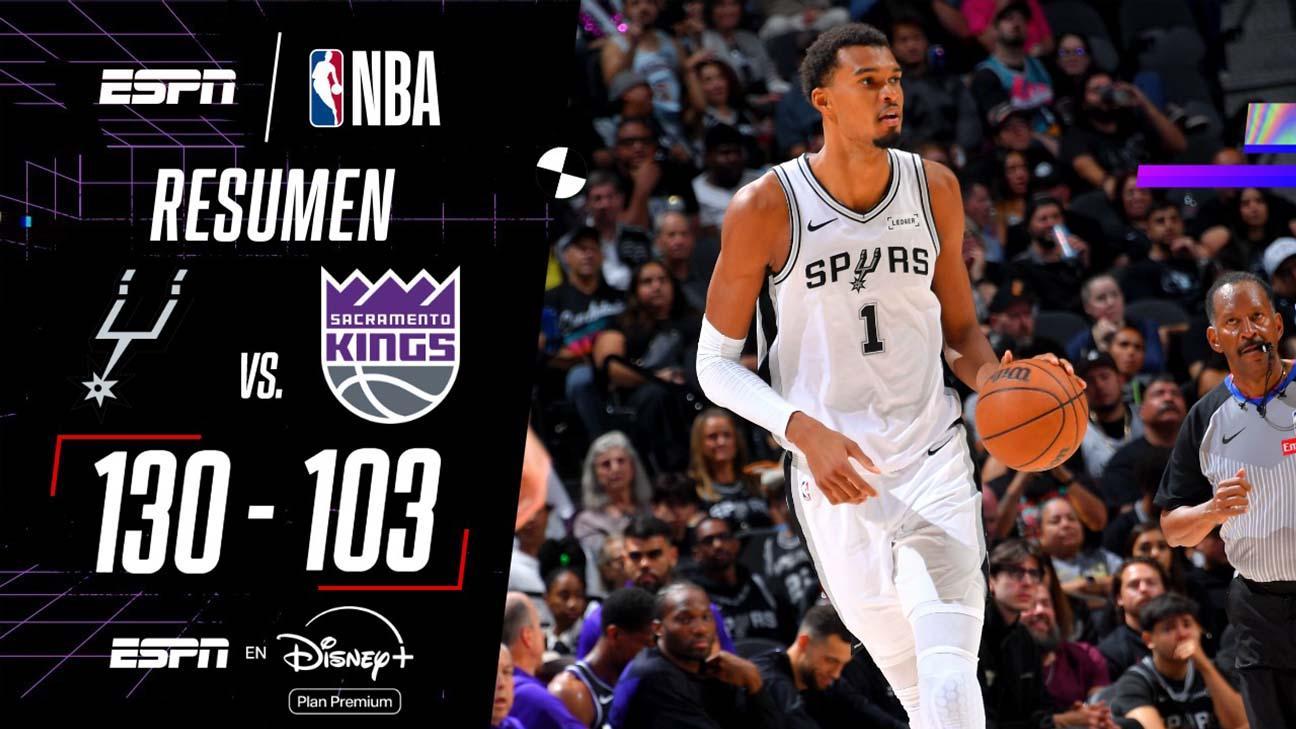 ¡Wembanyama volvió a brillar y estiró la racha negativa de Sacramento!